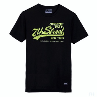 เสื้อยืดผ้าฝ้ายพิมพ์ลายขายดี ◐❈7th Street เสื้อยืด รุ่น SPW002