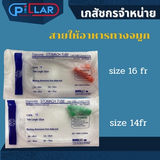 สายให้อาหารทางจมูก disposable Stomach Tube ( สีเขียว , สีส้ม )