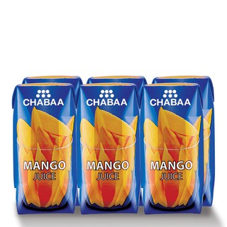 ชบา น้ำมะม่วง 180 มล. แพ็ค 6 กล่อง Chaba mango juice 180 ml. Pack of 6 boxes.