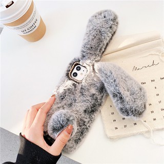 Cartoon Plush Case Samsung Galaxy Note9 Note8 S6 S7 edge J2 J5 J7 prime เคสมือถือ Soft TPU hand warmer rabbit เคสป้องกัน