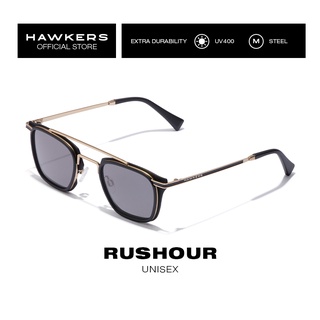 HAWKERS Black RUSHHOUR Sunglasses for Men and Women, Unisex. UV400 Protection. Official Product Designed in Spain HRUS20DBM0