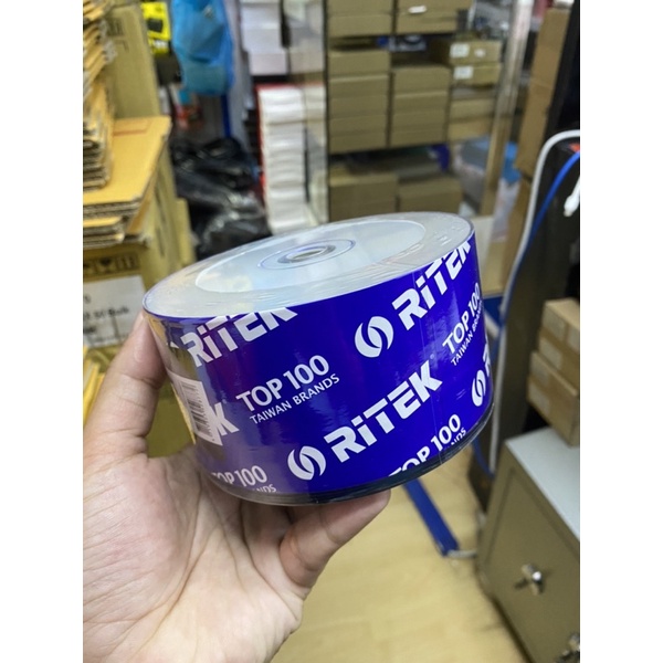 แผ่นดีวีดี ไรเทค DVD R Ritek Printable (แผ่นดีวีดีสกรีนได้) ยกลัง 12 ...