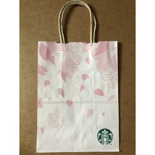 ถุงกระดาษ starbuck สตาร์บัคส์ จากญี่ปุ่น ลายซากุระ