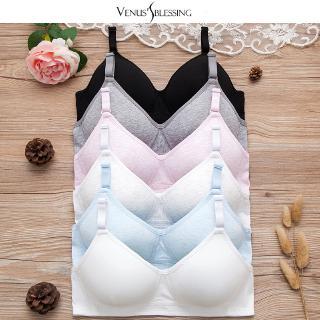 Young Girl Bra Wireless Student Cotton Underwear Small Vest Sport Bras  ชุดชั้นในผ้าฝ้ายแบบไร้รอยต่อแฟชั่นสตรี