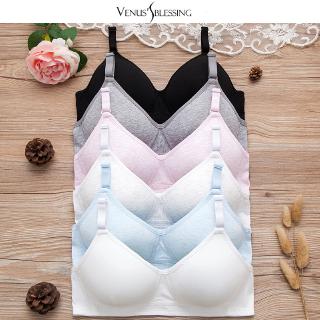 Young Girl Bra Wireless Student Cotton Underwear Small Vest Sport Bras  ชุดชั้นในผ้าฝ้ายแบบไร้รอยต่อแฟชั่นสตรี