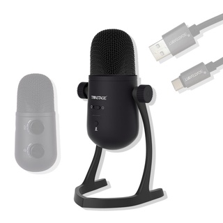 Tiwastage usb Condenser Microphone Computer Podcast Mic for PC/PS4/Mac,Two Pickup Patterns for Vocals,Gaming,ASMR,Zoom-c