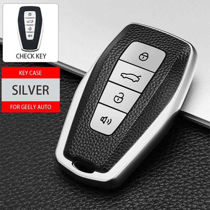 ฝาครอบกุญแจรถ TPU Leather Car Remote Key Case Cover Holder Shell For