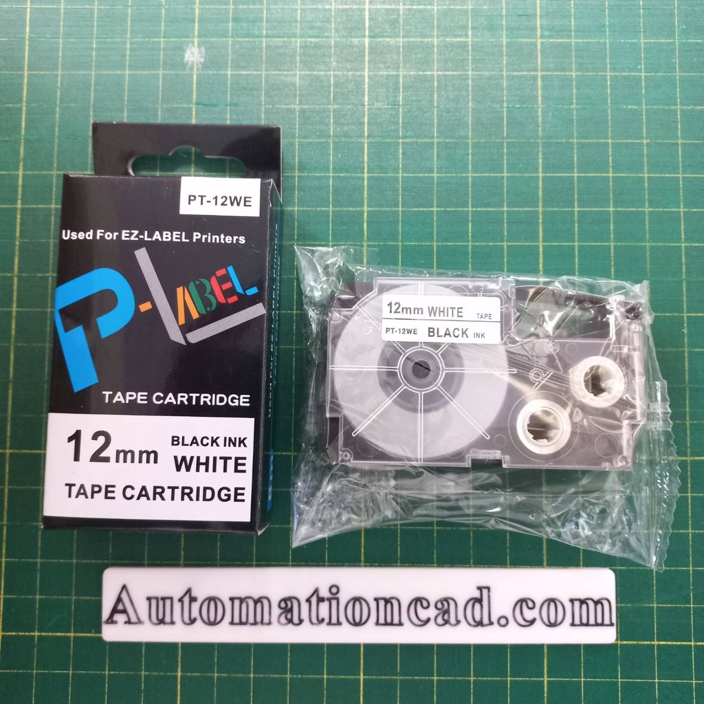 เทป  TAPE เทียบเท่า คาสิโอ CASIO 9 12 18 24mm. XR-9WE XR-12WE XR-9YW XR-12 XR-24 XR-12X XR9WE XR12WE