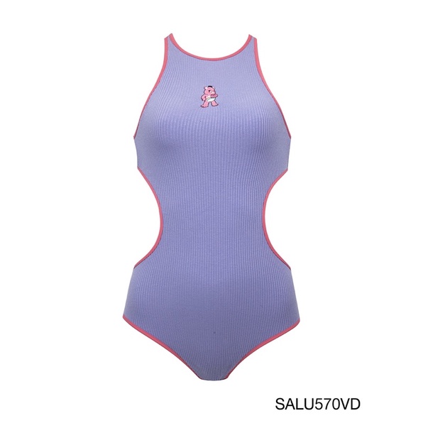 Sabina X Care Bears (SALU570) บอดี้สูทม่วง ชุดแบบใบเฟิร์น ชุดว่ายน้ำ