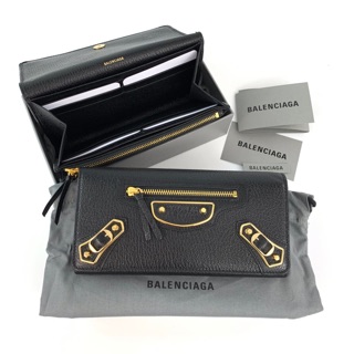 🎉 New Balenciaga Metallic Edge Flap Wallet (เลือกสีได้แจ้งในแชทจ้า)