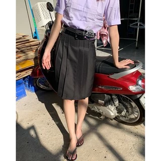 กระโปรง ทรงแคบ 🖤สีดำ🖤ผ้ามัน ลีวาย ดีวาย *ยาว22,24,26นิ้ว กระเป๋าลับ ม.ต้นม.ปลาย กระโปรงนักเรียนมัธยม ทรงแคบ แมวยิ้ม