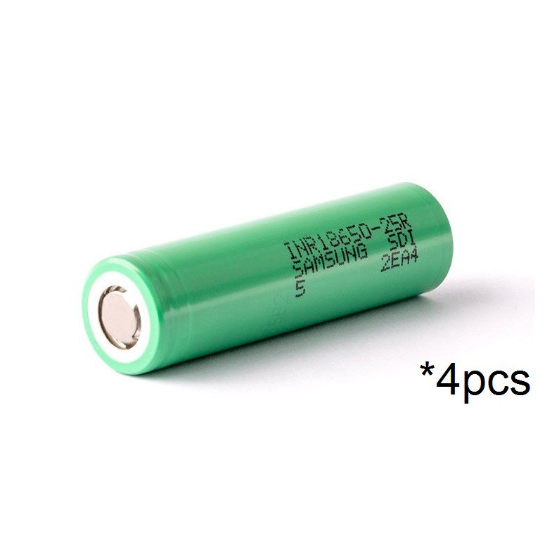 4pcs Samsung 18650 INR18650-25R Lithium-ion battery Li-ion, 4pcs