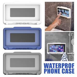 Universal Waterproof Bathroom Toilet Shower Phone Holder Case Cover Wall Mounted