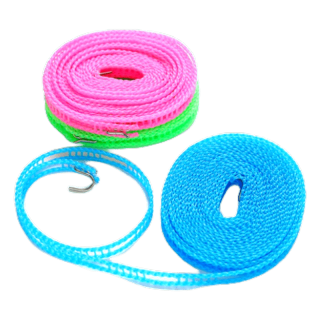 [9.15| โค้ดPSKX149ลดเพิ่ม] (คละสี) ราวตากผ้า ราวตากผ้ากลางแจ้งกันลม เชือกแขวน ราวเชือกตากผ้าไนล่อน Dry clothes Rope