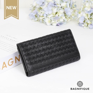 BOTTEGA LONG WALLET 9 CARDS BLACK