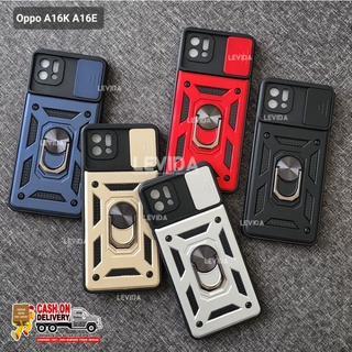 เคส Oppo A16 Oppo A16E Oppo A16K เคสเกราะสไลด์ ป้องกันกล้อง เคสหุ่นยนต์ สไลด์กล้อง + แหวนขาตั้ง Oppo A16 Oppo A16E Oppo A16K