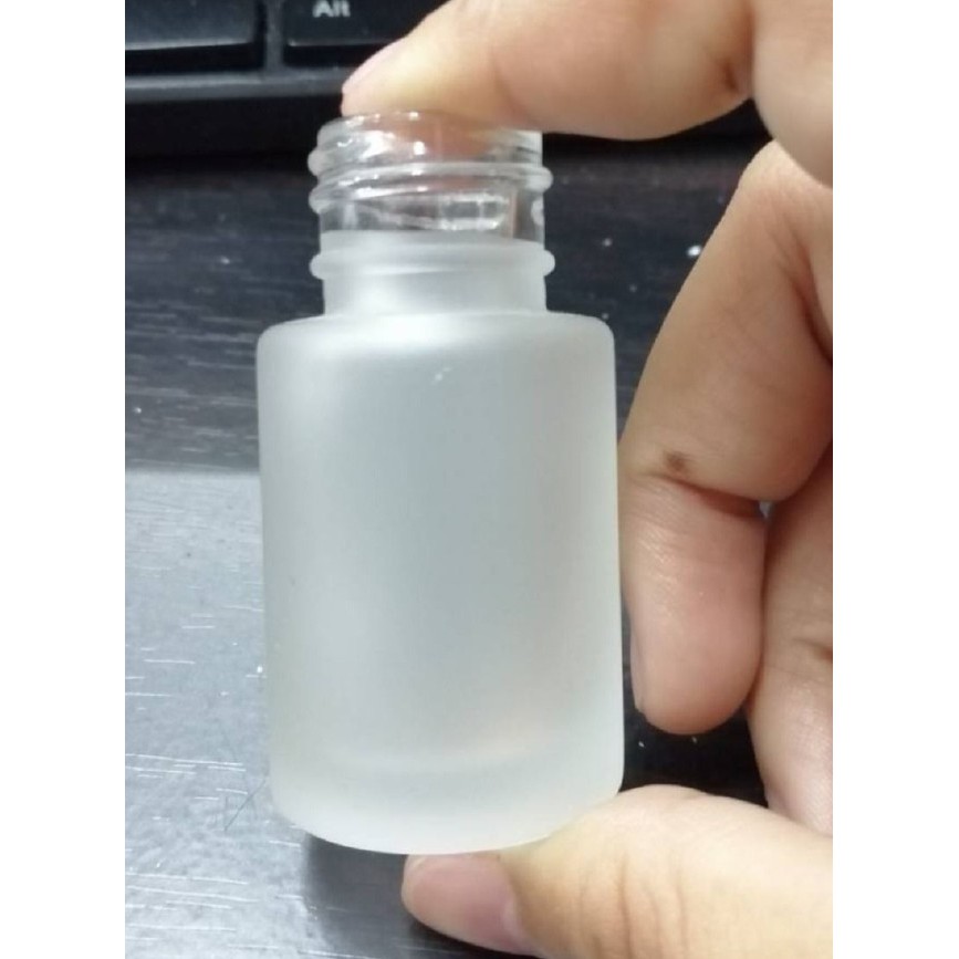 c217-015ขวดแก้วขุ่น /z-009Z#20) สีดำฝาใสสเปรย์สีดำฝาครอบใส รหัส1501/30207