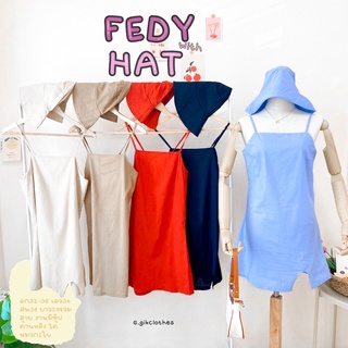 FEDY WITH HAT|มินิเดรสสายเดี่ยวกับหมวกเข้าเซต