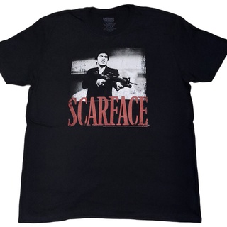 HH เสื้อยืดหนังภาพยนตร์เรื่อง SCARFACE ลิขสิทธิ์แท้ เสื้อยืดคอกลม