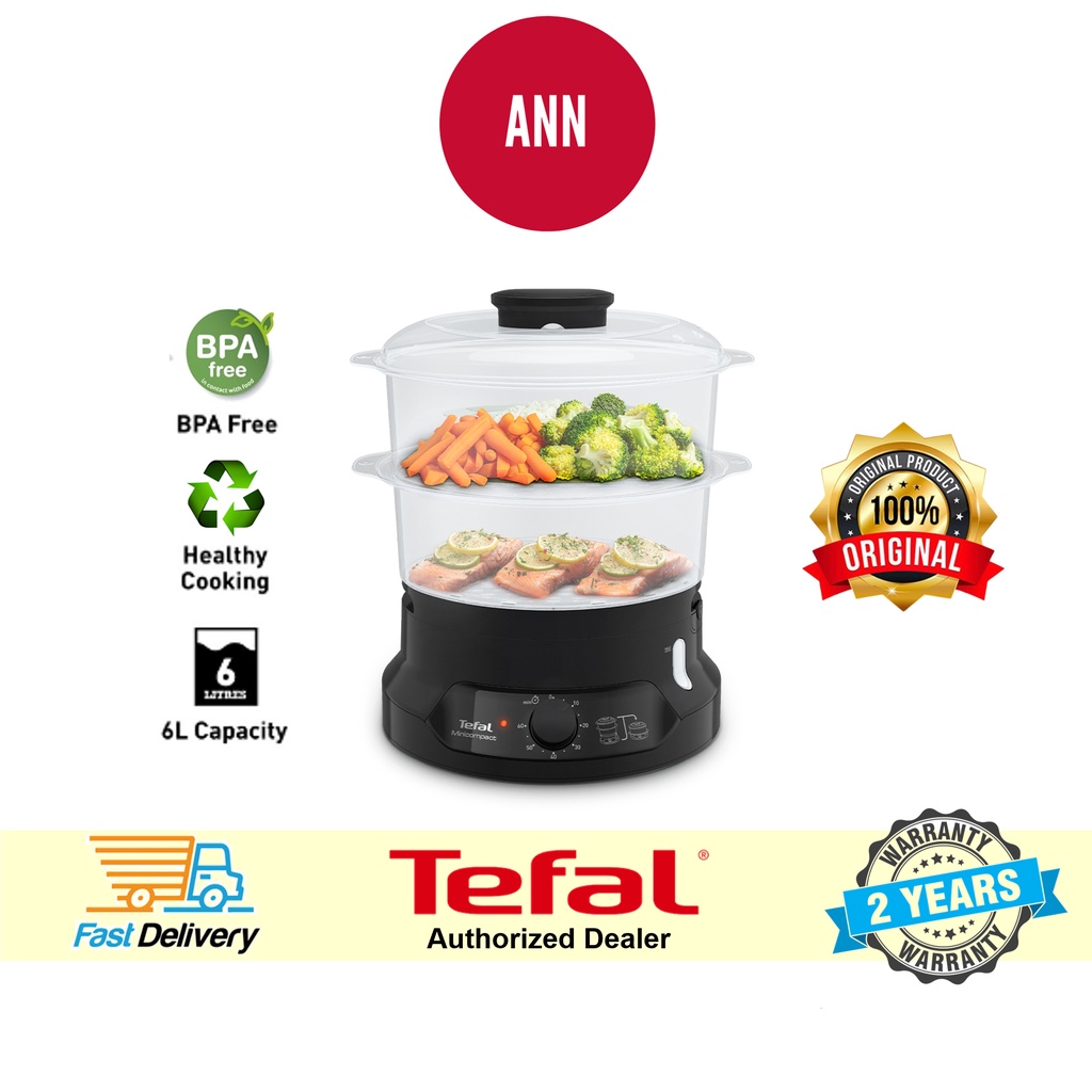 [บรรจุดี] Tefal VC1398 6L VC2048 9L Mini Compact Cook Steamer เครื่องนึ่งอาหาร笼 Pengkukus VC-1398 / 