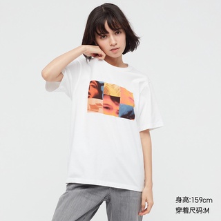 Uniqlo เสื้อยืดแขนสั้น พิมพ์ลาย music troye Sivan สําหรับผู้หญิง (UT) 437904