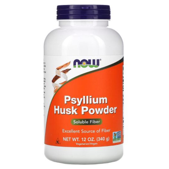 ( แบบผง Powder ) Now Foods, Psyllium Husk Powder [ 12 oz (340 g) ] with Potassium, Iron, Dietary Fiber