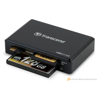 TRANSCEND CARD READER EXTERNAL RDF8 USB 3.1 Gen 1 / 3.1 Gen 1 (Black) รับประกัน 2 ปีเก็บกล่อง.