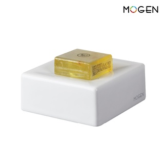 MOGEN AC12 ที่วางสบู่เซรามิคทรงสี่เหลี่ยม สีขาว