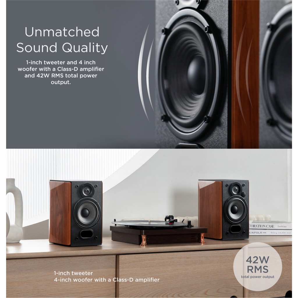 ลำโพง EDIFIER R1380DB Active Bookshelf Speakers 2.0 สีขาว รับประกัน 2 ...
