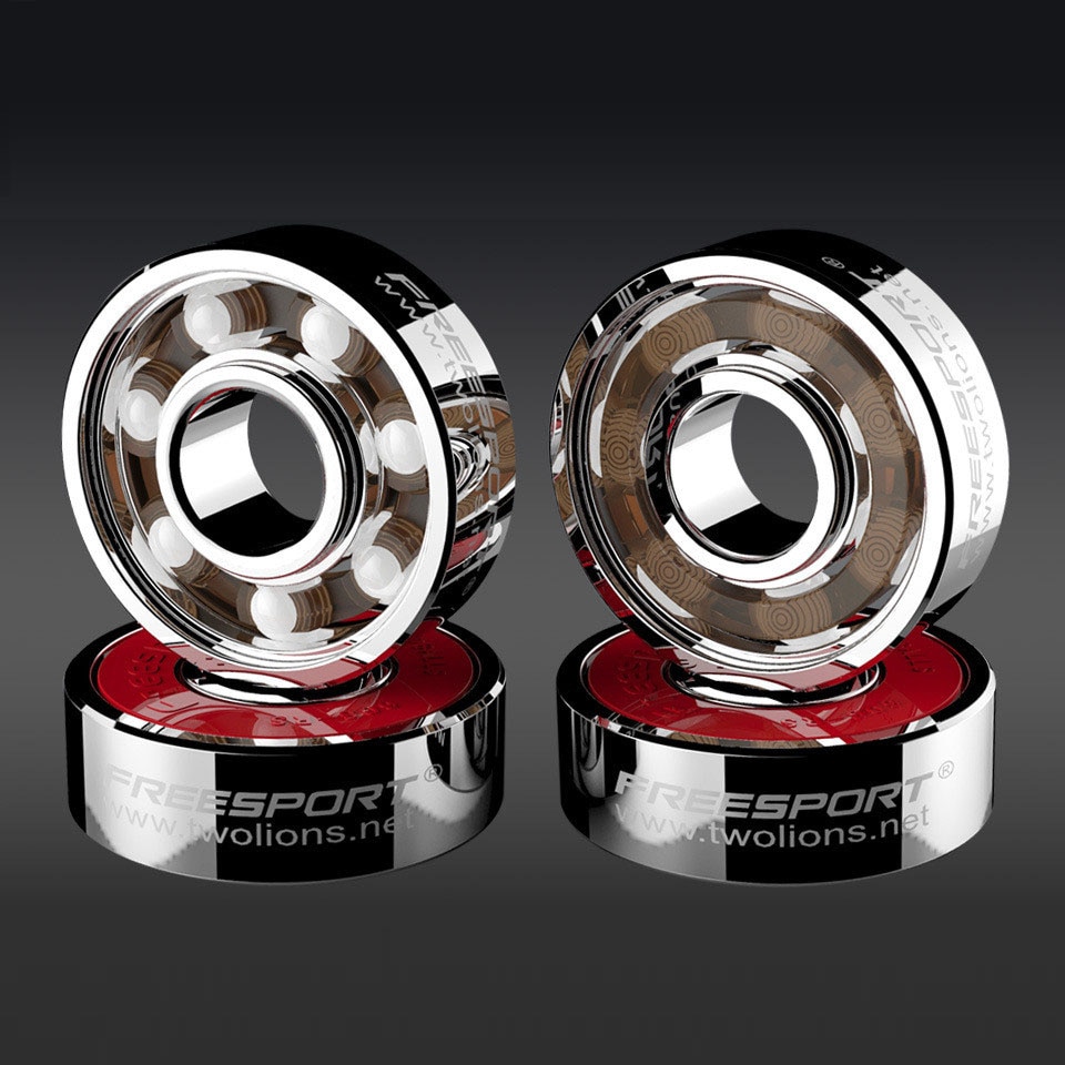 JAPY White Black Ceramic Speed Inline Skates Bearing 608zz 8*22*7mm