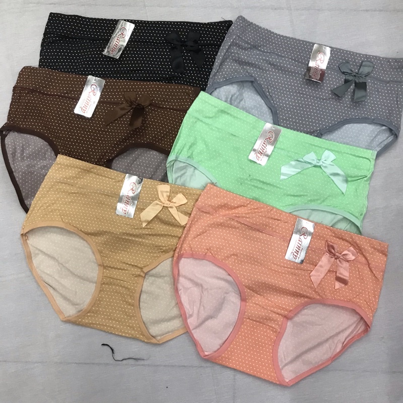 กางเกงในสีพื้นไซส์ใหญ่ XXL ผ้าคอตตอน คละสี ขาย1ตัว ราคา 20บาทค่ะ*686#