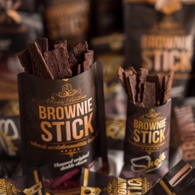 3 โหล 36 ซอง !!! ขนาด 20 กรัม ริชชี่บราวนี่ บราวนี่กรอบ เจ้าดังในโซเชี่ยว Brownie stick บราวนี่บราวนี่สติ๊ก