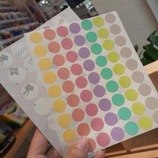 สติ๊กเกอร์พาสเทล Sticker Pastel (วงกลม) คละขนาดได้ ไม่มีขั้นต่ำ