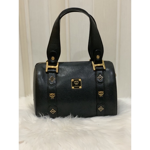 MCM Speedy mini 9”X 6” Saffiano Black Leather