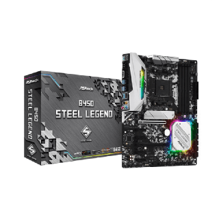 ASROCK B450 STEEL LEGEND MAINBOARD เมนบอร์ด AMD AM4 ( # Biostar TB360 Pro BTC 2.0 , TB250 )