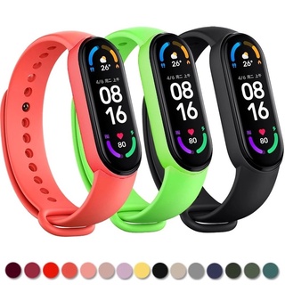 สายรัดข้อมือ Xiaomi Mi Band 7/6/5/4/3 ใหม่ สายรัดข้อมือซิลิโคน อย่างเป็นทางการ สําหรับ Miband 7 สายรัด