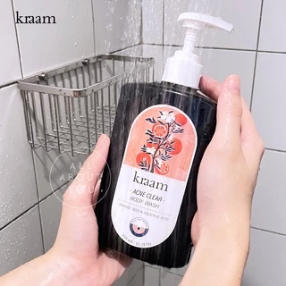 Kraam Acne Clear Body Wash Orange Seed & Salicylic Acid เจลอาบน้ำลดสิวกาย 450 ml