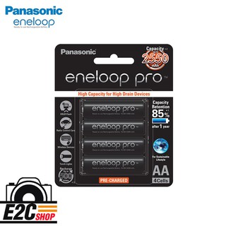 ENELOOP Pro 2550 mAh Rechargeable Battery AA x 4  รุ่น BK-3HCCE/4BT - Black