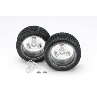 69916 TAMIYA Robot Sports Tire Set (56mm Dia./Clear Wheels)