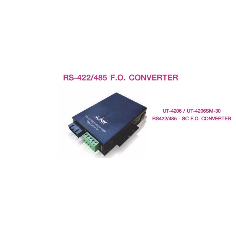 Link UT-4206 Link RS-422/485 to SC(MM.) Fiber Optic Converter Multimode 2 KM