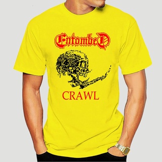 เสื้อยืดผ้าฝ้าย มาใหม่ เสื้อยืดลําลอง แขนสั้น พิมพ์ลาย Entombed Crawl Death Nihilist Unleashed Asphyx Dismember สําหรับผ