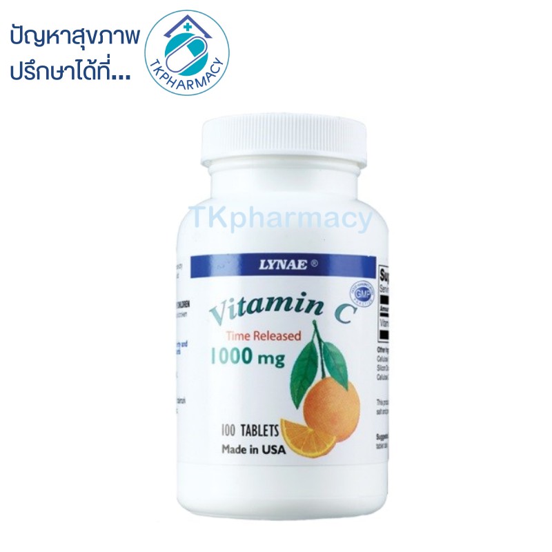 Lynae Vitamin C Time Released 1000 mg 100 coated tablets