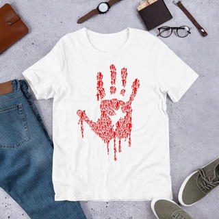 เสื้อยืดคอกลมแขนสั้นพิมพ์ลาย Hand Of Zombies สําหรับผู้ชายและผู้หญิง