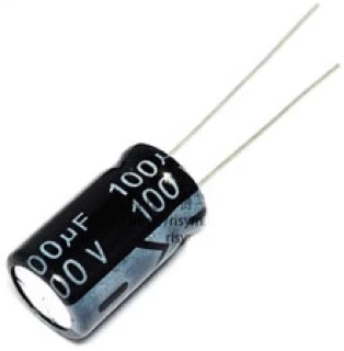 C Capacitor 100uF เลือกโวลต์ (V) ได้ ตัวเก็บประจุ อิเล็กโทรไลต์ คาปาซิเตอร์