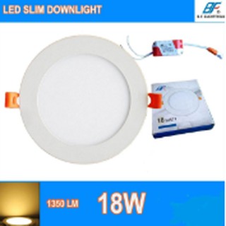 โคมไฟดาวน์ไลท์ โคมเพดาน ดาวน์ไลท์ โคมฝังฝ้า สลิม แบบฝัง กลม LED Downlight Slim 18W