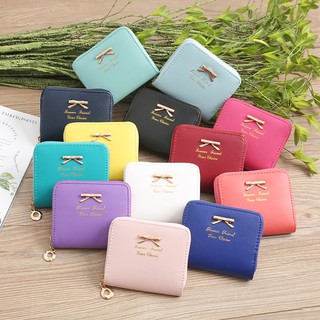 😍HOT😍กระเป๋าสตางค์ผู้หญิงใบสั้น น่ารัก จับถนัดมือ หลากสี พร้อมส่ง WOMEN PURSE