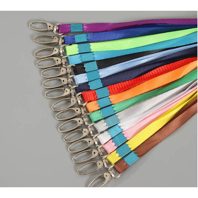 สายคล้องคอ สายคล้องบัตร ตัวคล้องหัวคลิปก้ามปู 10สี เลือกสีได้ สายห้ บัตรพนักงาน ID สายคล้องแมส school set