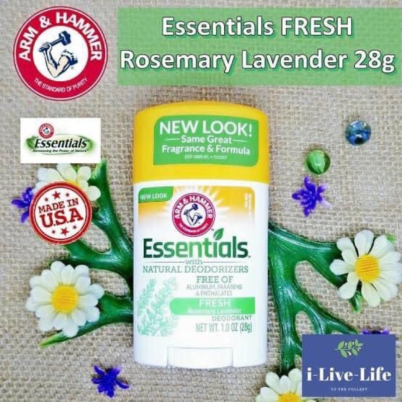 Arm And Hammer Essentials Deodorant Fresh กลิ่น Fresh Rosemary Lavender