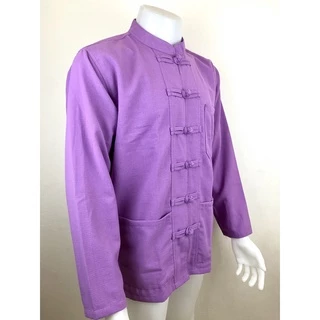 เสื้อผ้าฝ้าย ผ้าพื้นเมือง (ผ้าชินมัย) คอจีน กระดุมจีน แขนยาว