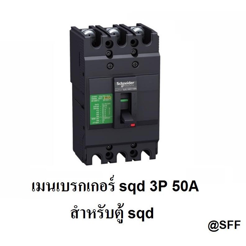 SQUARE D SCHNEIDER เมนเบรกเกอร์ เบรกเกอร์ 3P 50A รุ่น EZC100F3050